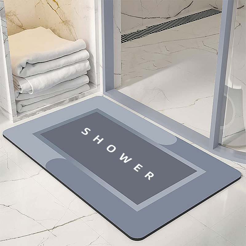 Diatom mud floor mat soft bathroom door mat water-absorbent quick-drying door mat bathroom non-slip foot mat carpet customization