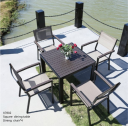 Square  dining table +Dining chair *4(Dark Grey)