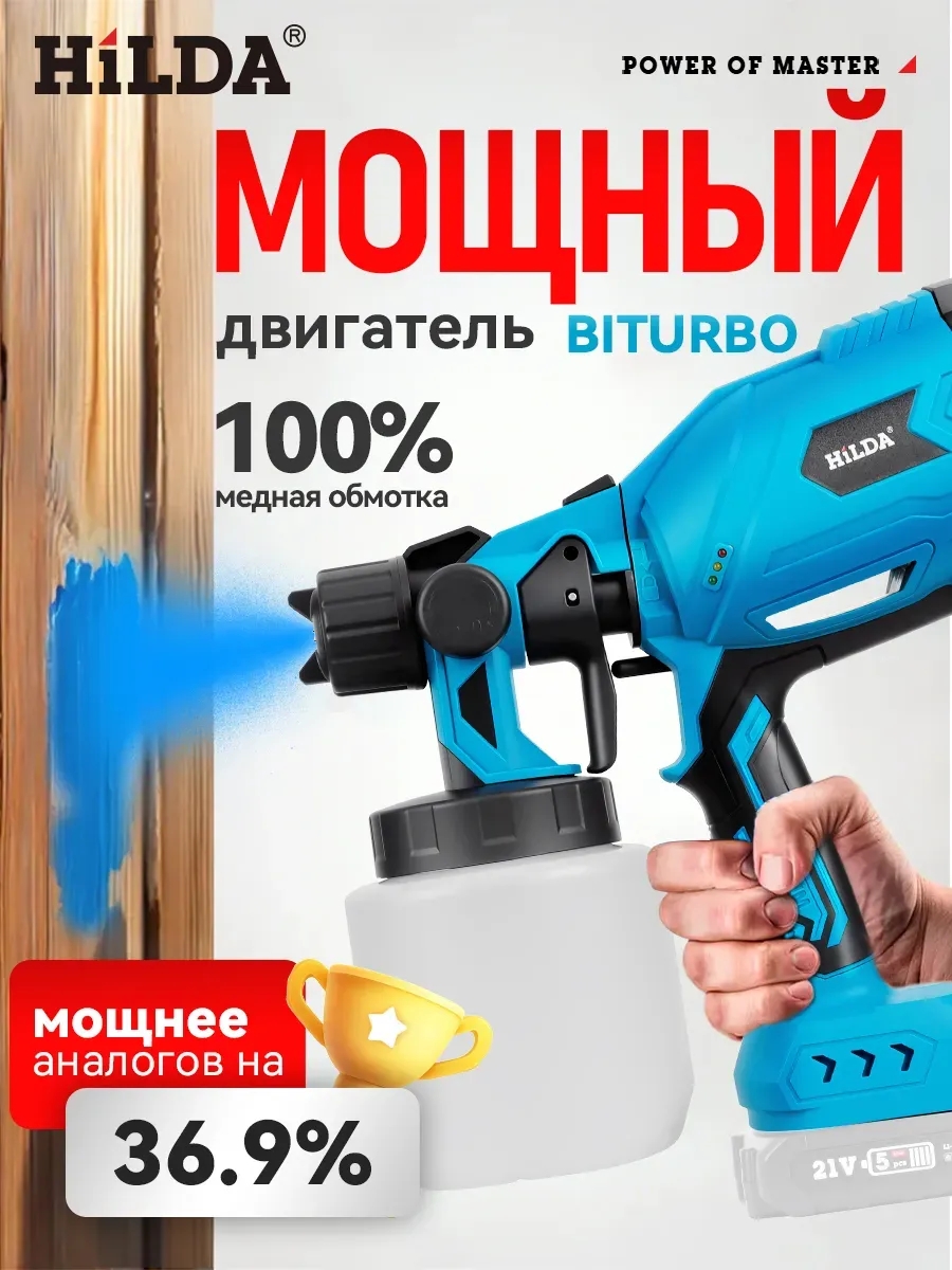 Краскопульт аккумуляторный (Нет батареи)