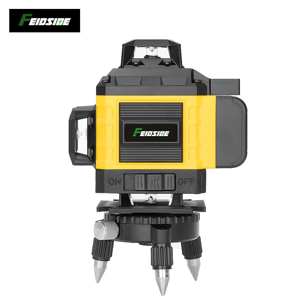 Лазерный уровень,Зеленый луч,4D 16 Линий,Дисплей заряда батареи,2 Батарейки Комплект