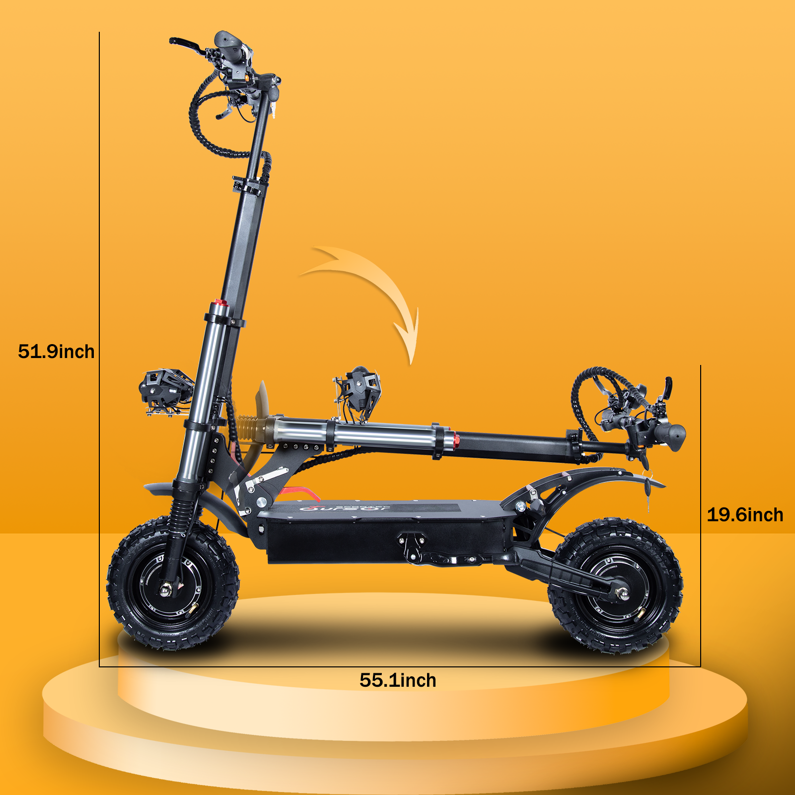 USA Canada Europe Stock 60V 6000W Dual motor 11inch Off road Electric scooter 