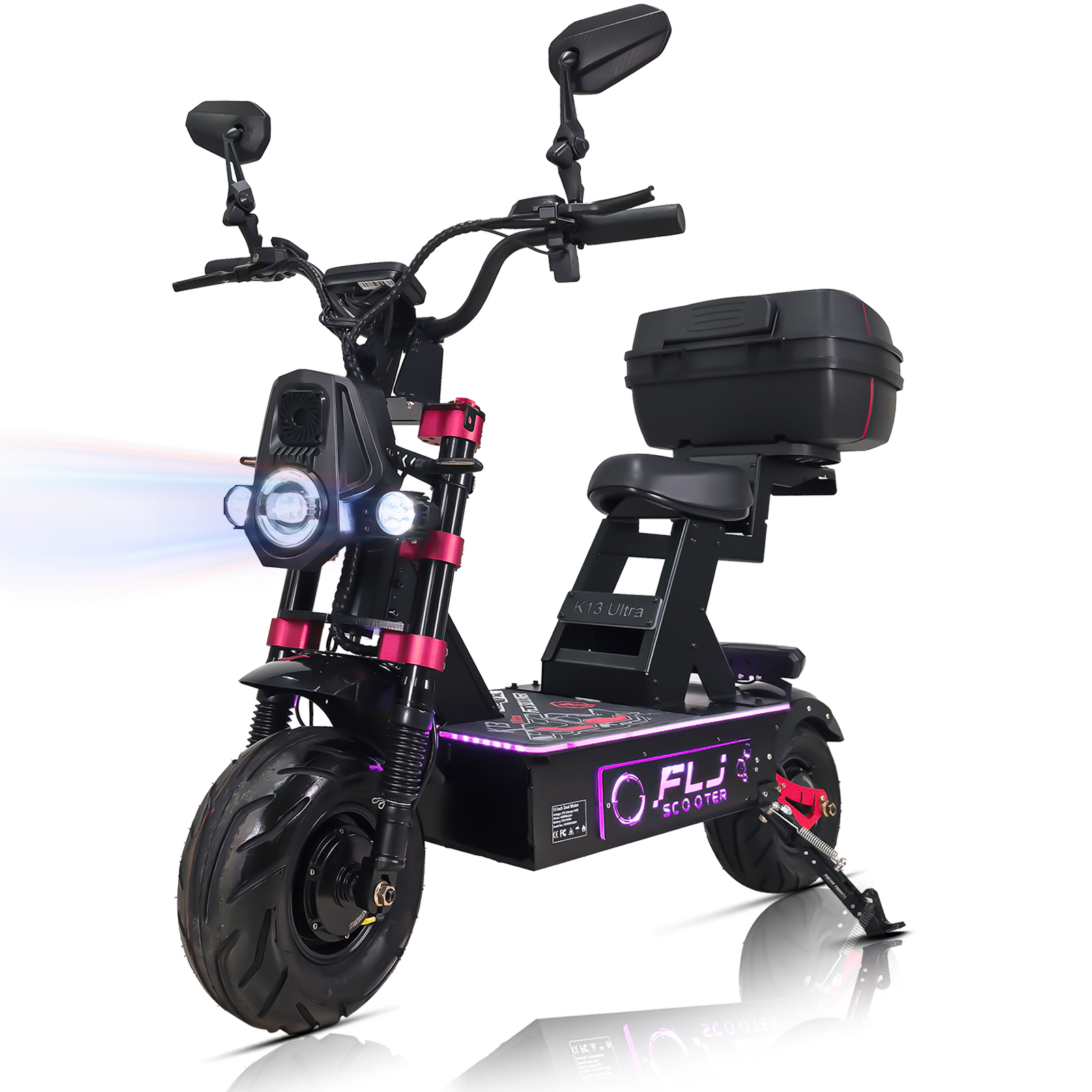 Newest US Stock K13 Ultra 13 Inch Tire 72V 12000W Electric Scooter with App and NFC Fast Speed 100km/h Scooter