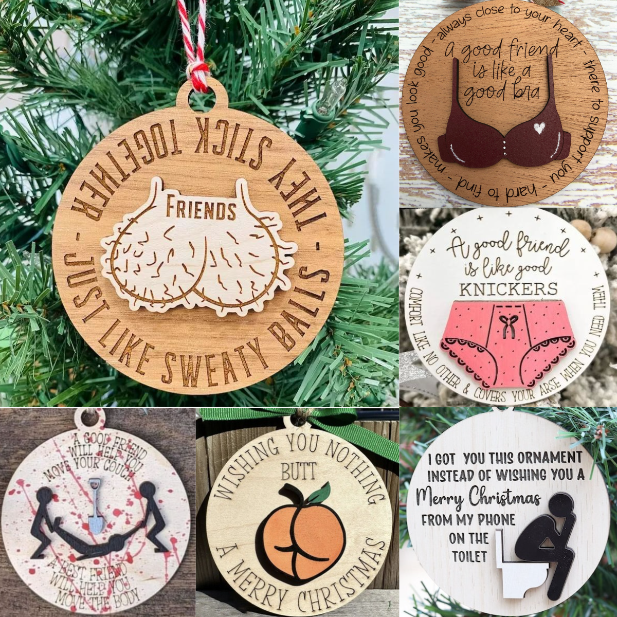 🎁2023 CHRISTMAS GIFT--😂Funny Friends Ornament