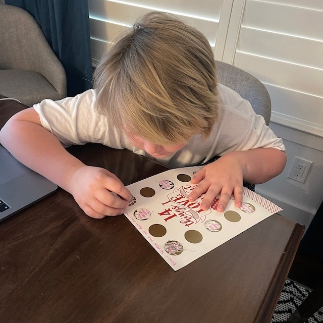 Valentine's Scratch Off Advent "14 things I love about you!"