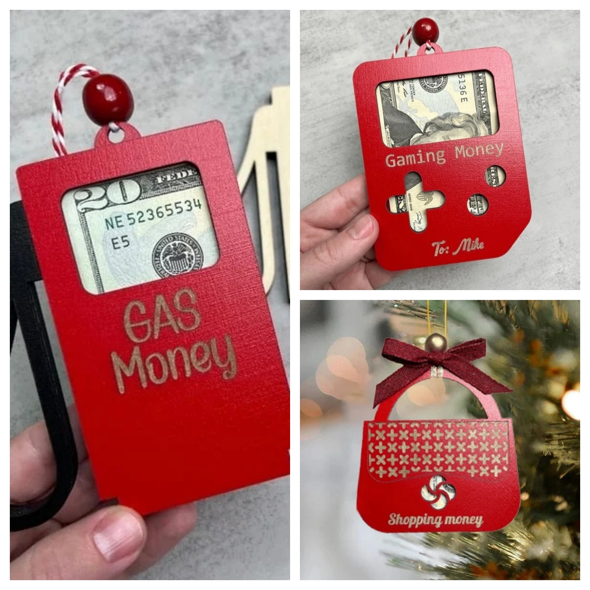 🎅💸Gas (Shopping)Money Ornament