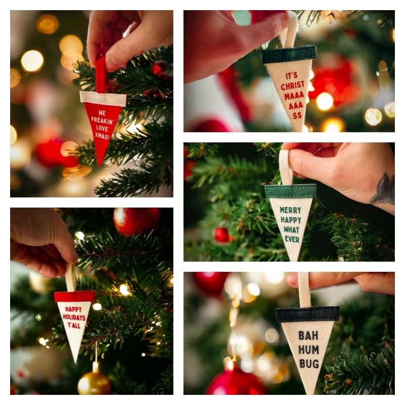 🎄Mini Pennant Christmas Tree Decorations