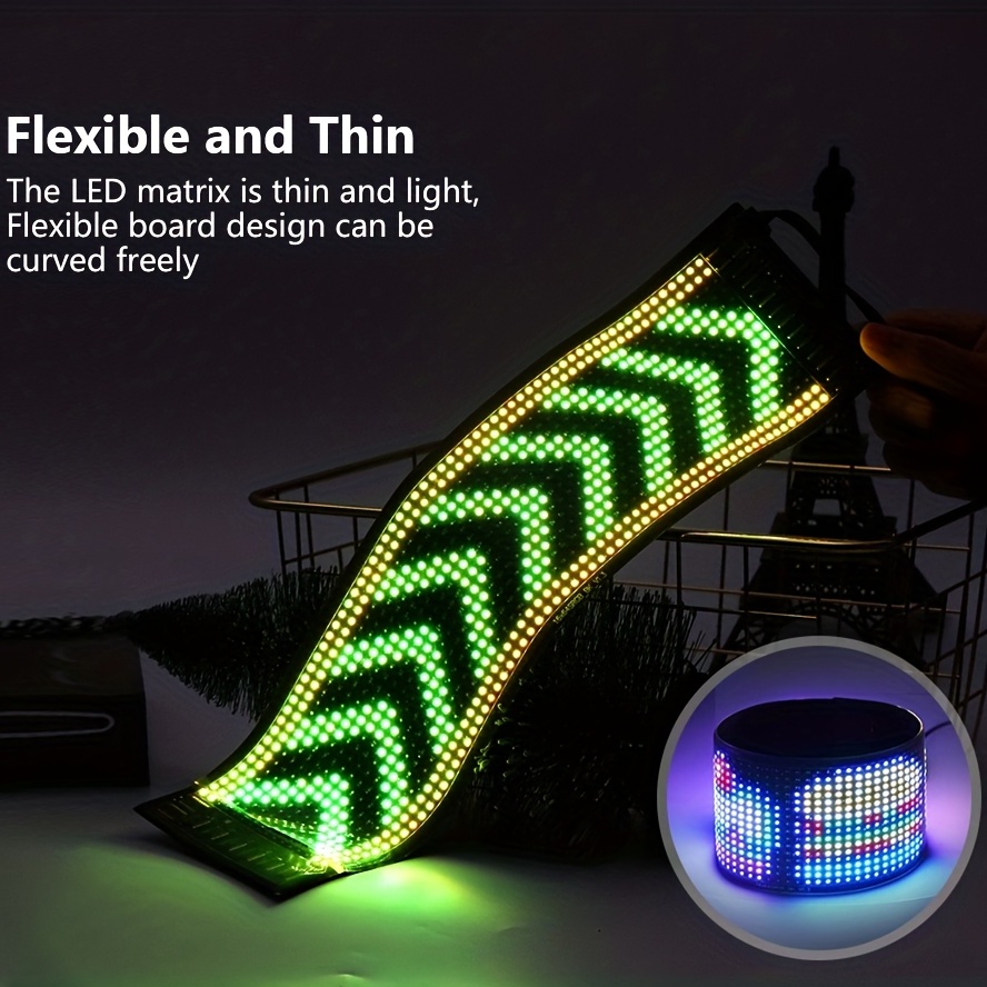 Ultra-Thin flexible USB car LED Bluetooth advertising screen