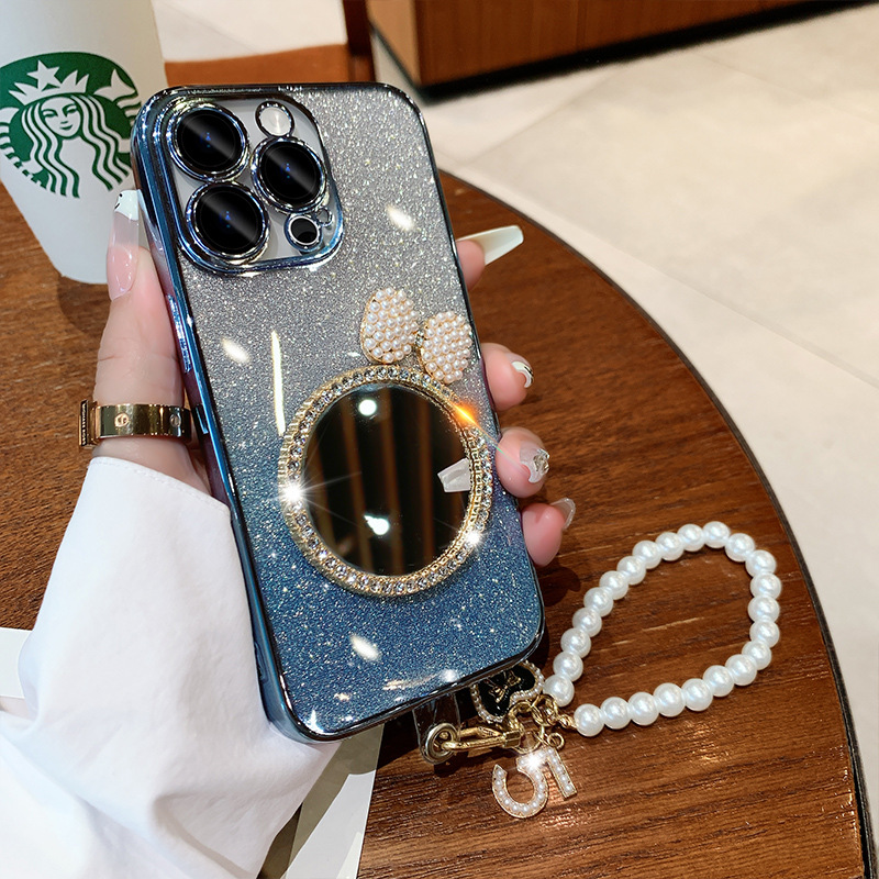 🎀Internet Celebrity Mirror - 💥Sparkling Pink Phone Case📱