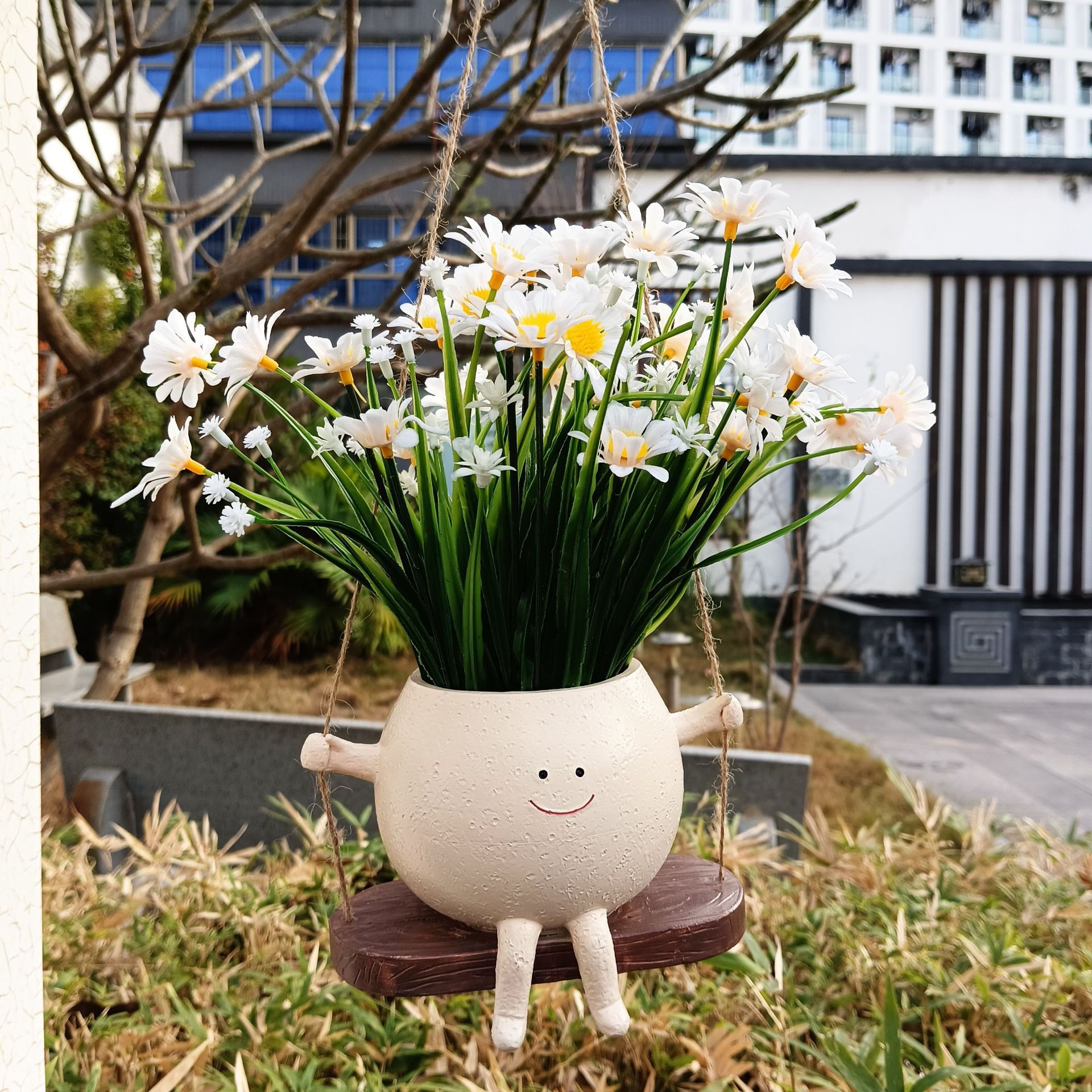 Wall Hanging Smiling Face Planter