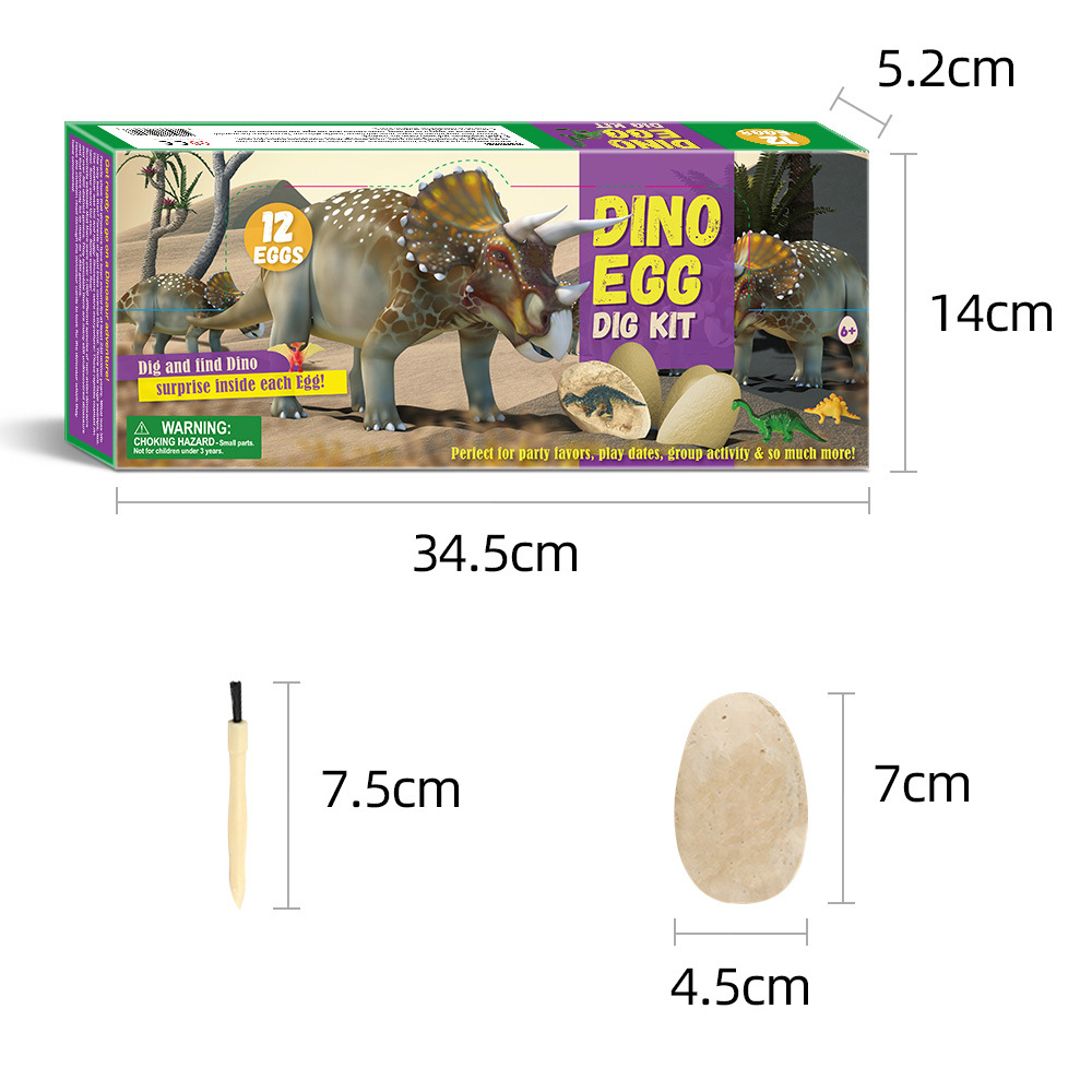 Puzzle Toy-Dinosaur Egg Dig Kit-12 Different Dino Toys