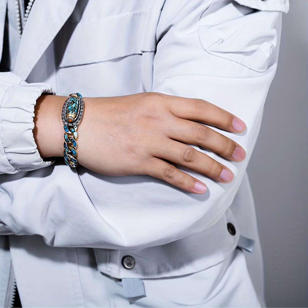 ✨Turquoise Six-character Mantra Nine-eyed Dzi Bead Bracelet