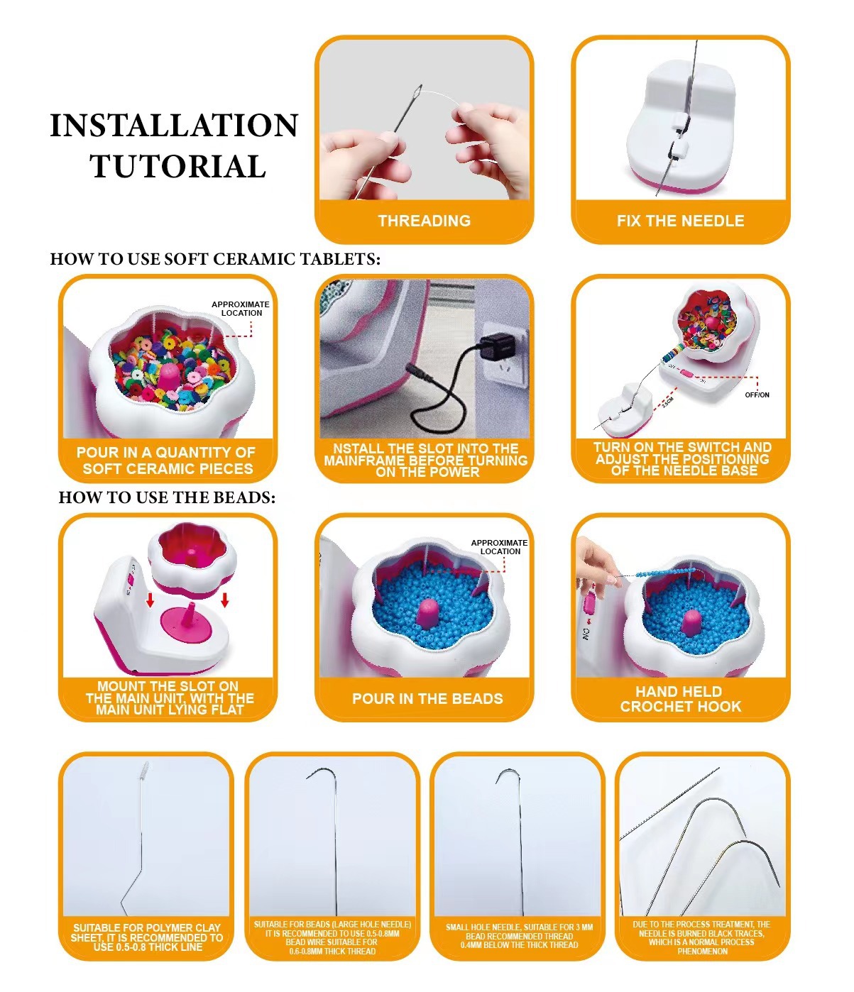 ✋DIY Manual - 🎈Electric Automatic Bead Stringing Machine✋