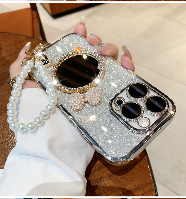 🎀Internet Celebrity Mirror - 💥Sparkling Pink Phone Case📱
