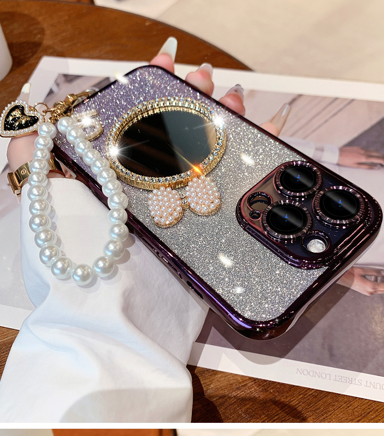 🎀Internet Celebrity Mirror - 💥Sparkling Pink Phone Case📱