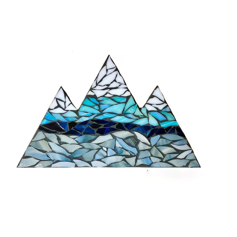 Mountain Range Glass Mosaic
