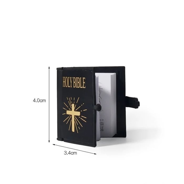 🔥Hot Sale Promotion 49% OFF - 🙏1:12 Mini Bible Cross Keychain