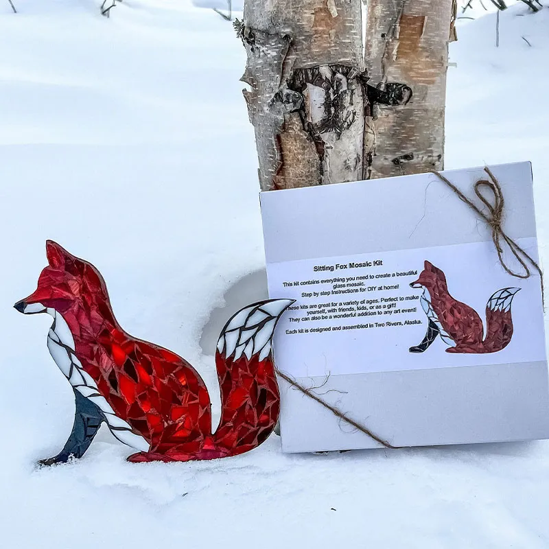 Mountain Range Glass Mosaic