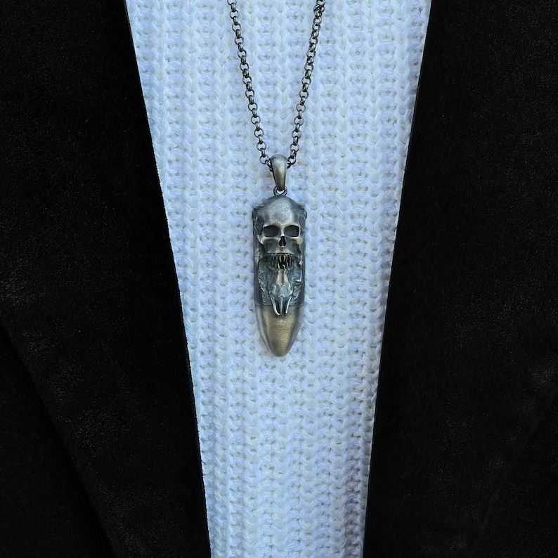 💀Skull Bullet Handmade Necklace