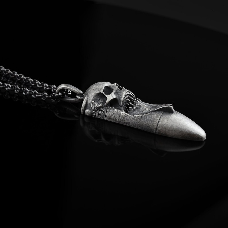 💀Skull Bullet Handmade Necklace