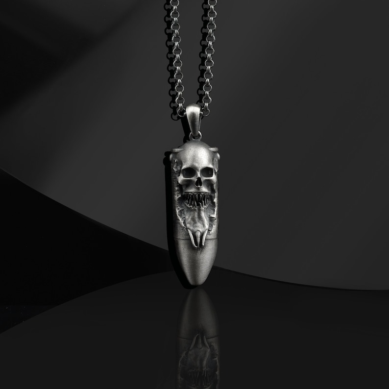 💀Skull Bullet Handmade Necklace