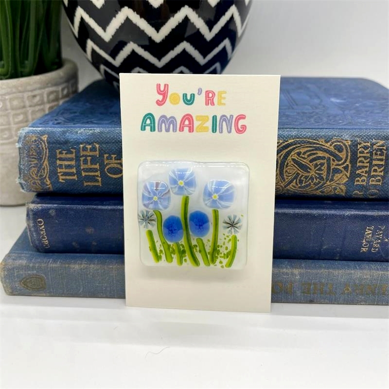 Glass Gift Hug with Flowers