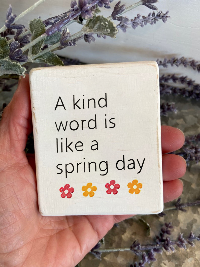 Spring mini wood signs