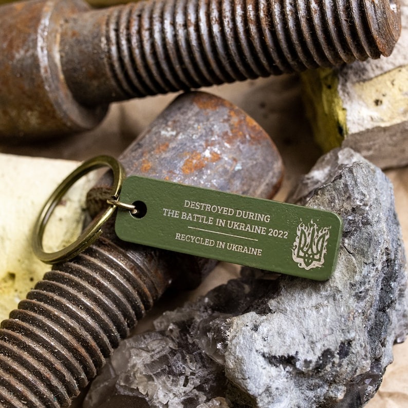 Russian tank keychain Brutal mens keychain Military gift