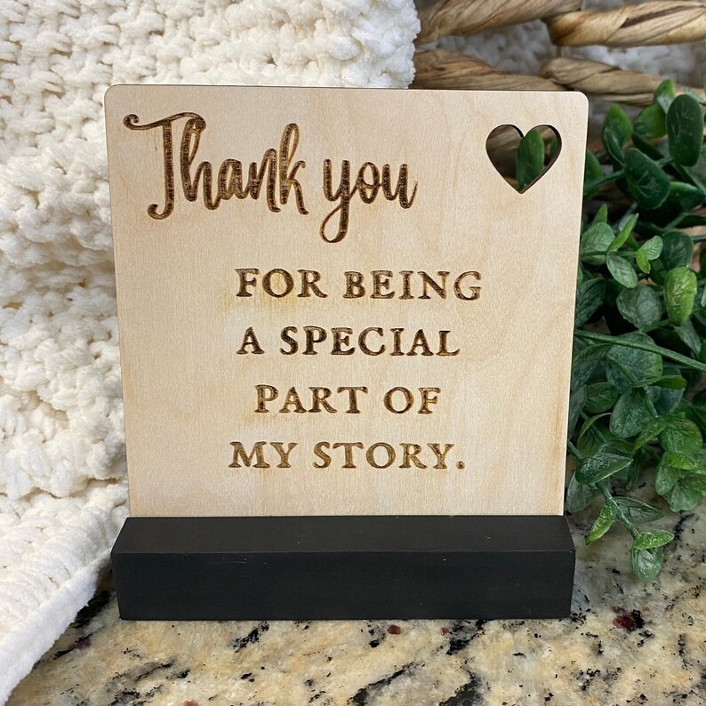 💕Thank You Gift - Mini Wooden Sign💌