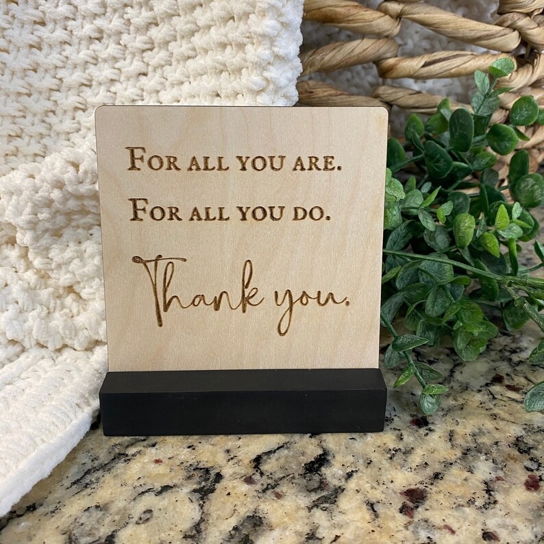 💕Thank You Gift - Mini Wooden Sign💌