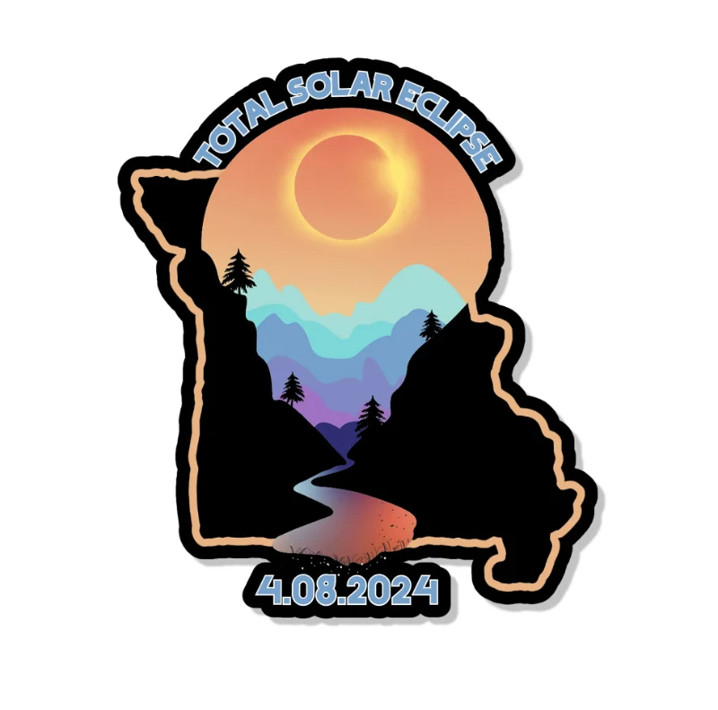 Total Solar Eclipse State Stickers(Set of 4)