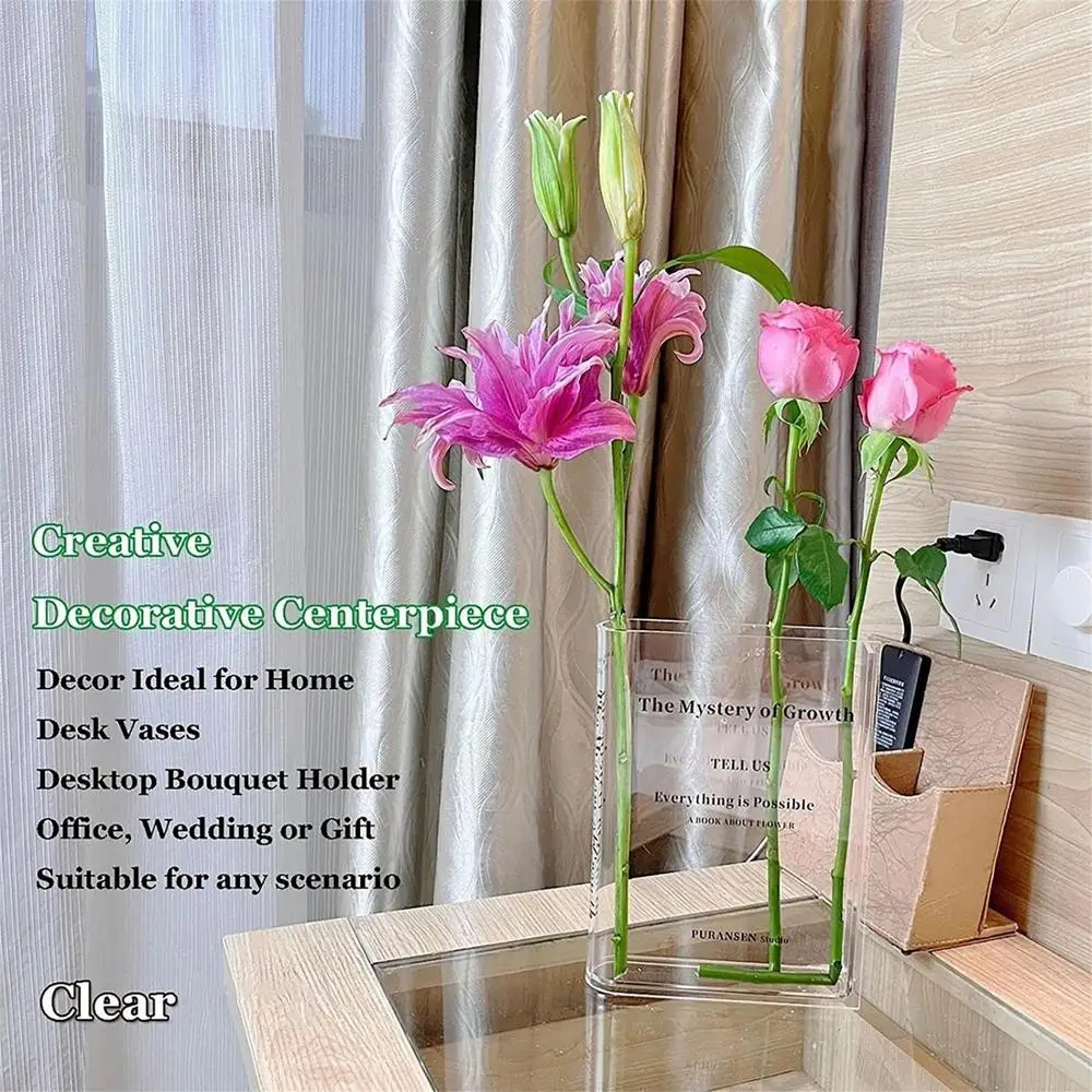🌹VALENTINES DAY GIFTS IDEAS-BOOK SHAPE ACRYLIC VASE