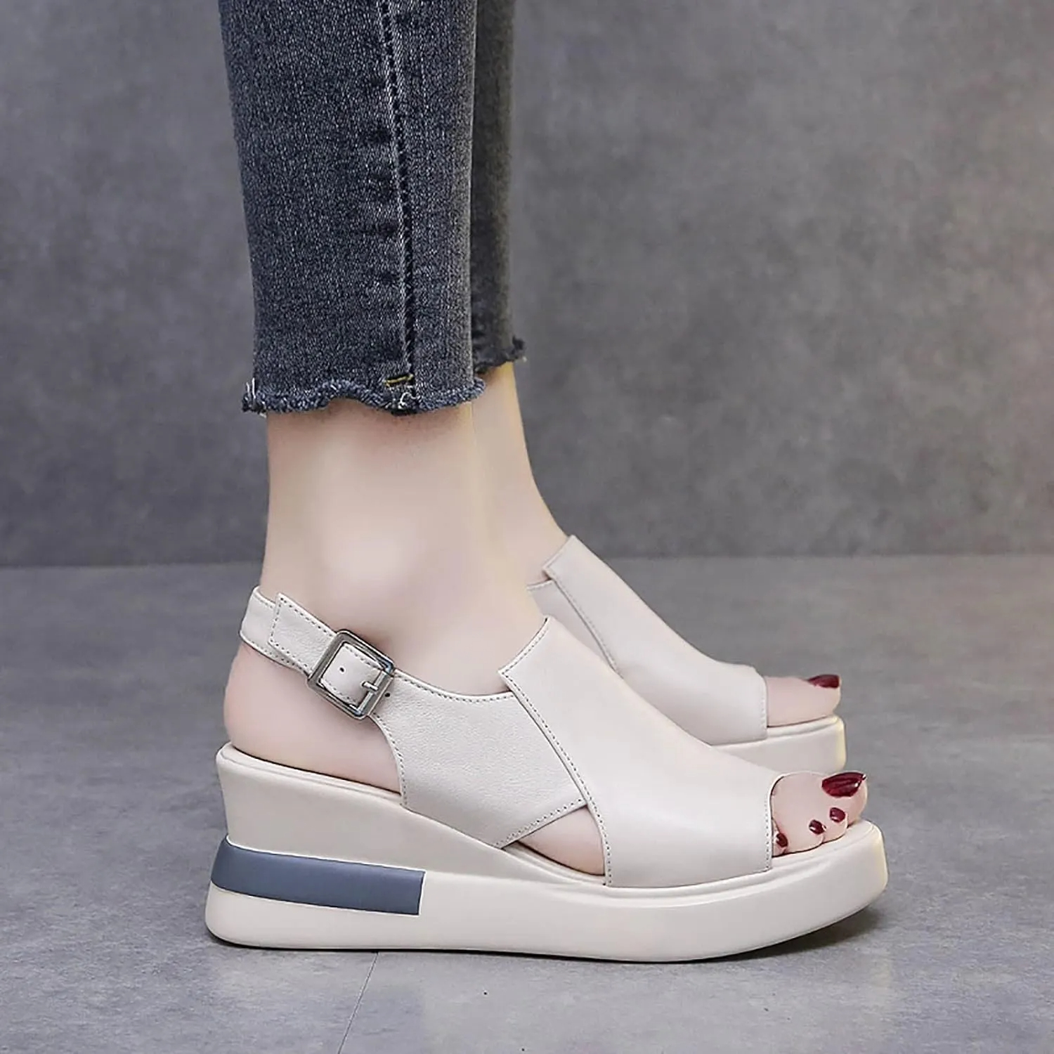 💥Last Day Promotion 50% OFF🔥 - ✨Women's Summer Fashion Waterproof Platform High-Heeled Sandals