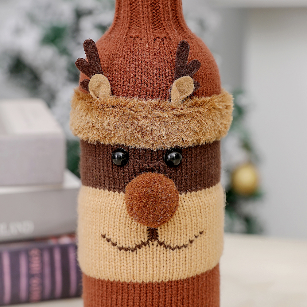 Handmade Santa Wine Bottle Cover Decorations