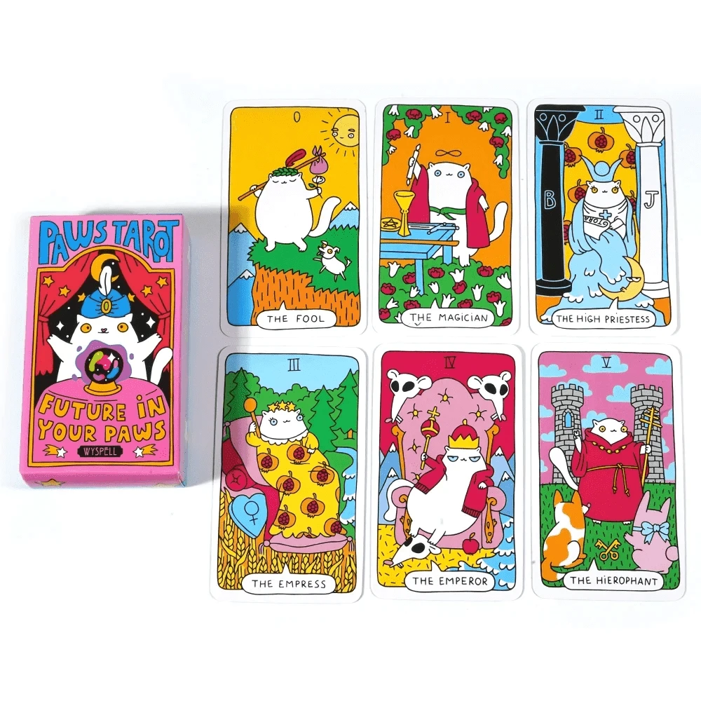 🐾Last Day 49% OFF 🐱Cat Tarot Cards🔮For Cat Lovers And Tarot Beginners, Great For Party Entertainment