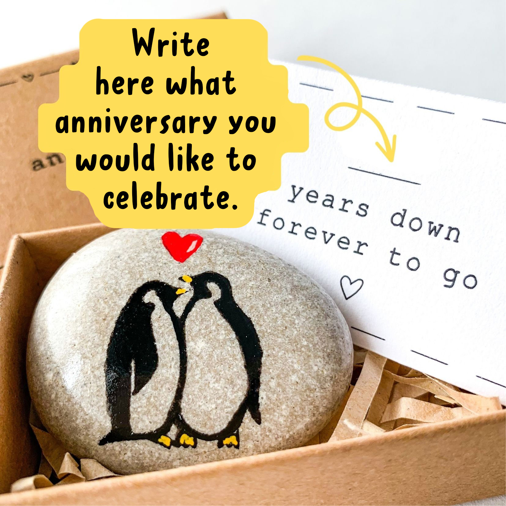 Penguin Pebble - Anniversary Gift For Loved One