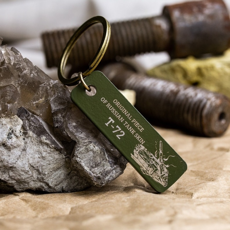 Russian tank keychain Brutal mens keychain Military gift