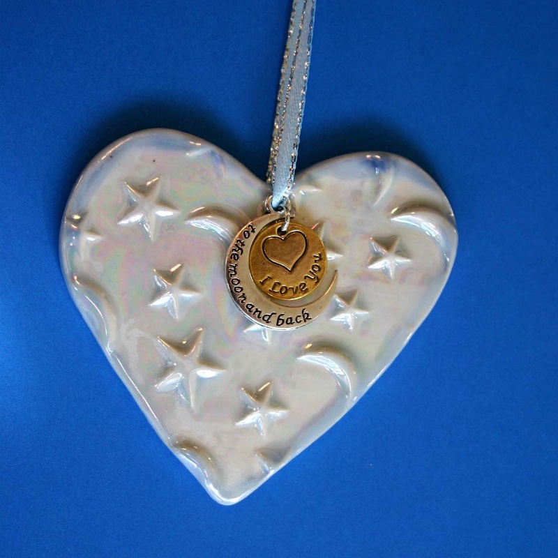 Christmas star and moon ornaments