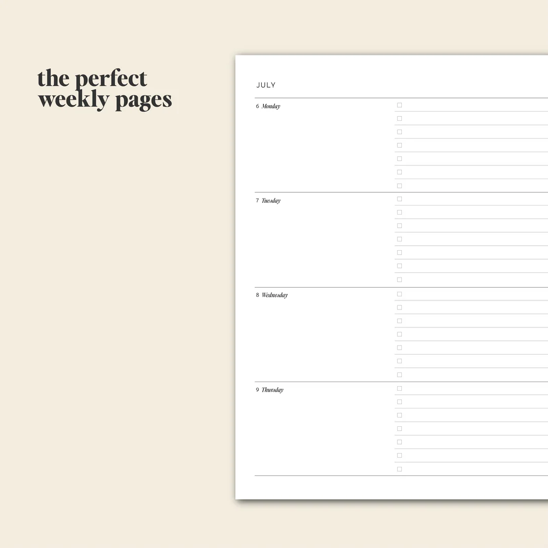 📔2025-2026 Weekly Planner