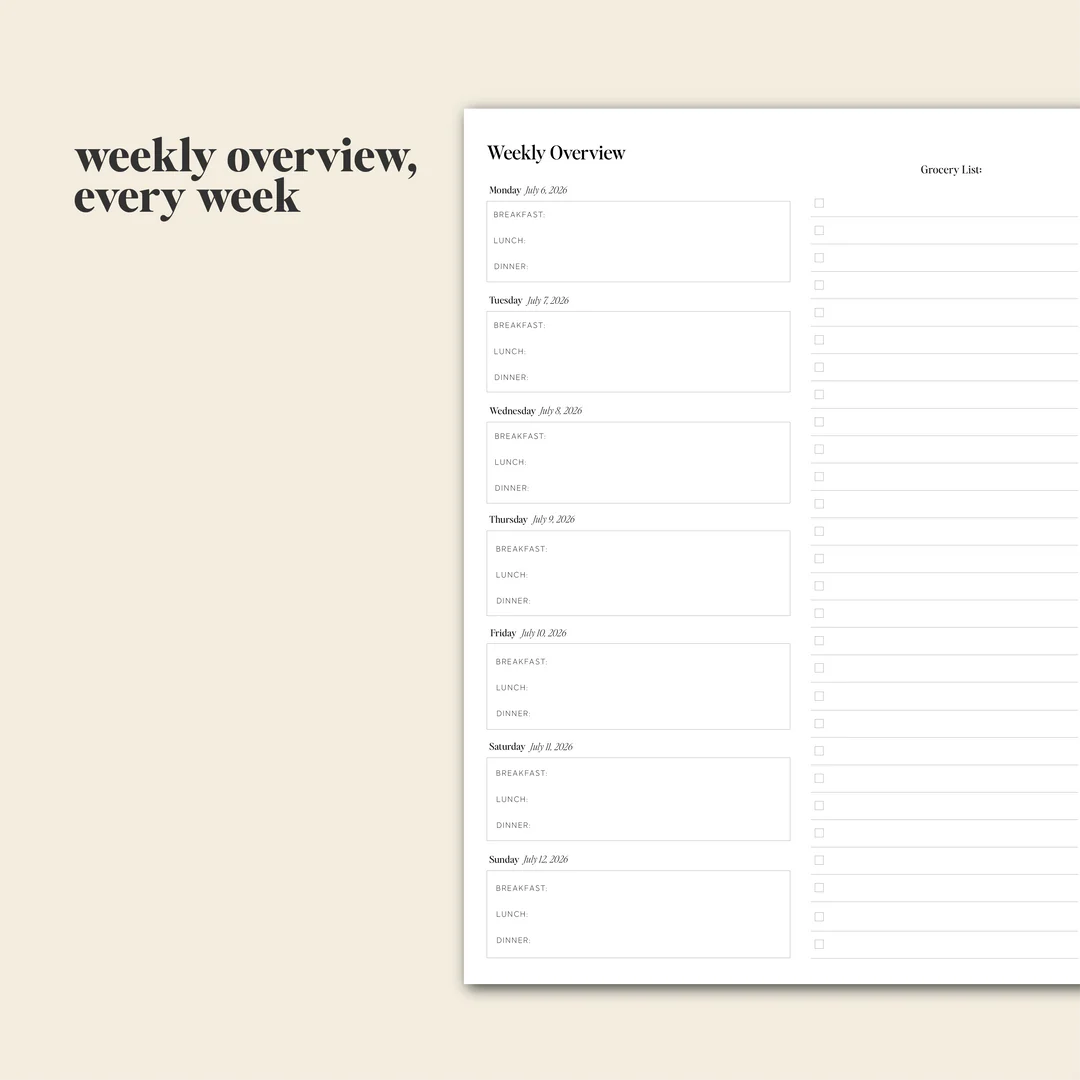 📔2025-2026 Weekly Planner
