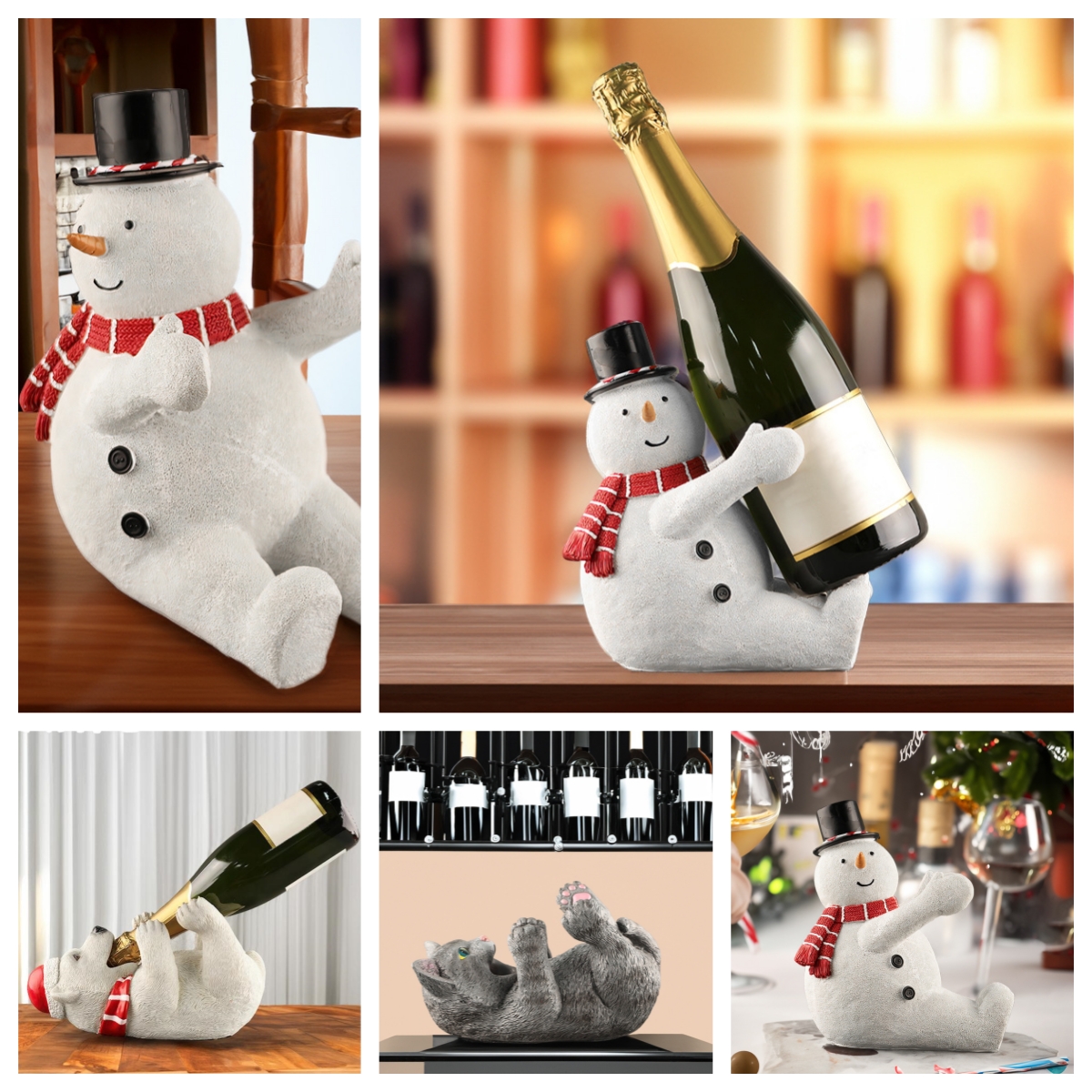 🥂Christmas sculpture wine rack🎄