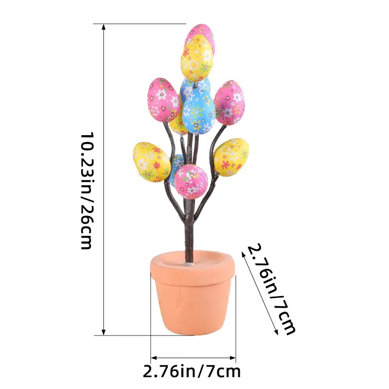 Easter Printed Egg Potted Plant