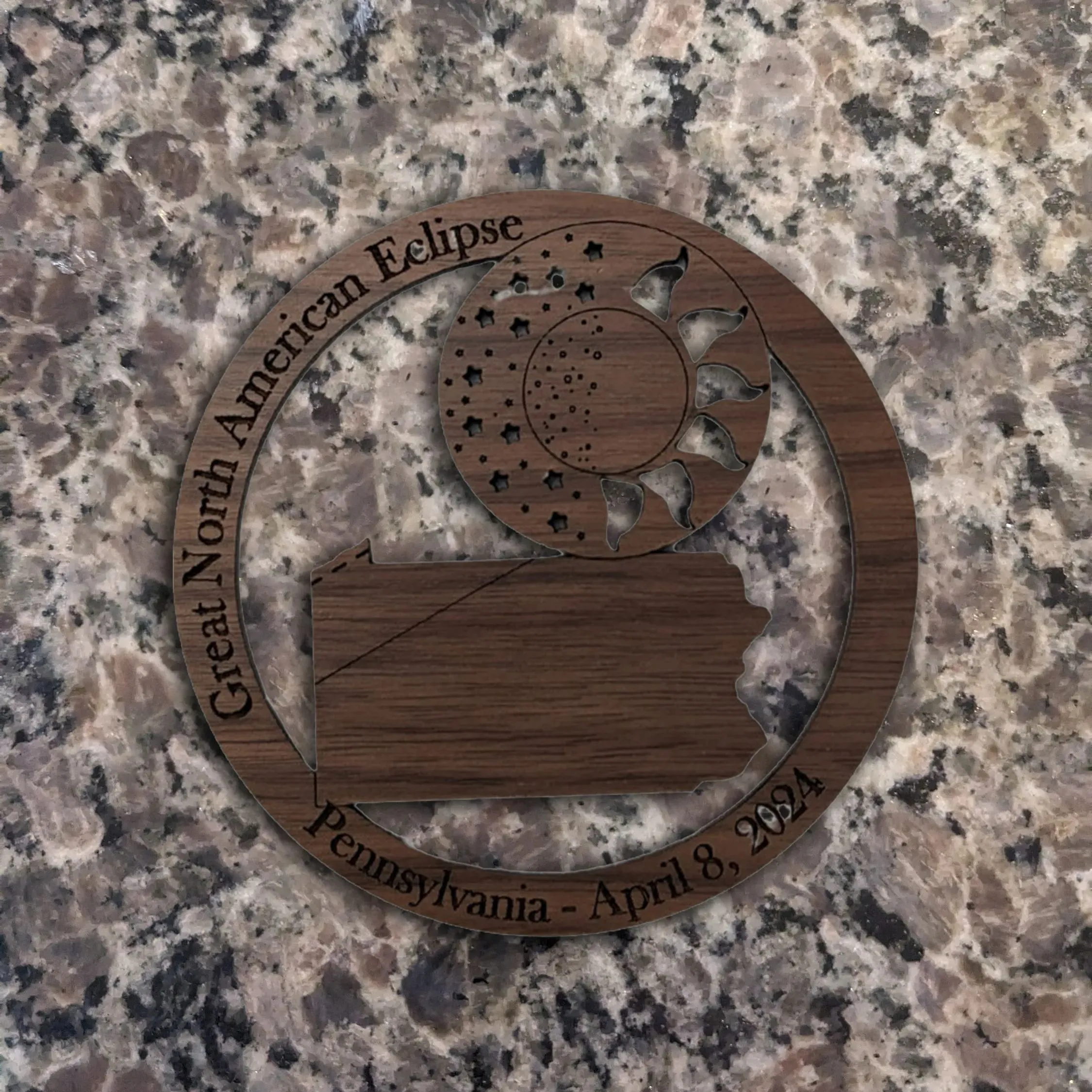 2024 Solar Eclipse Refrigerator Magnet - North American Eclipse Souvenir