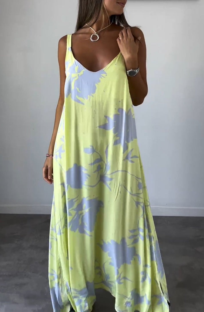 Printed slip dress