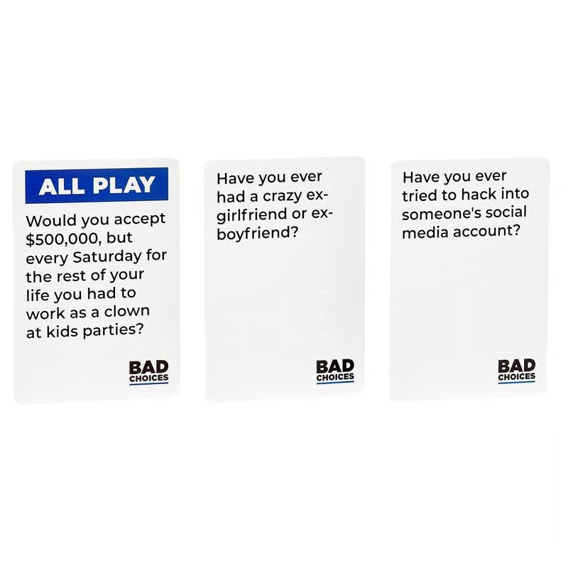 BAD CHOICES Party Game + After Dark Edition Set