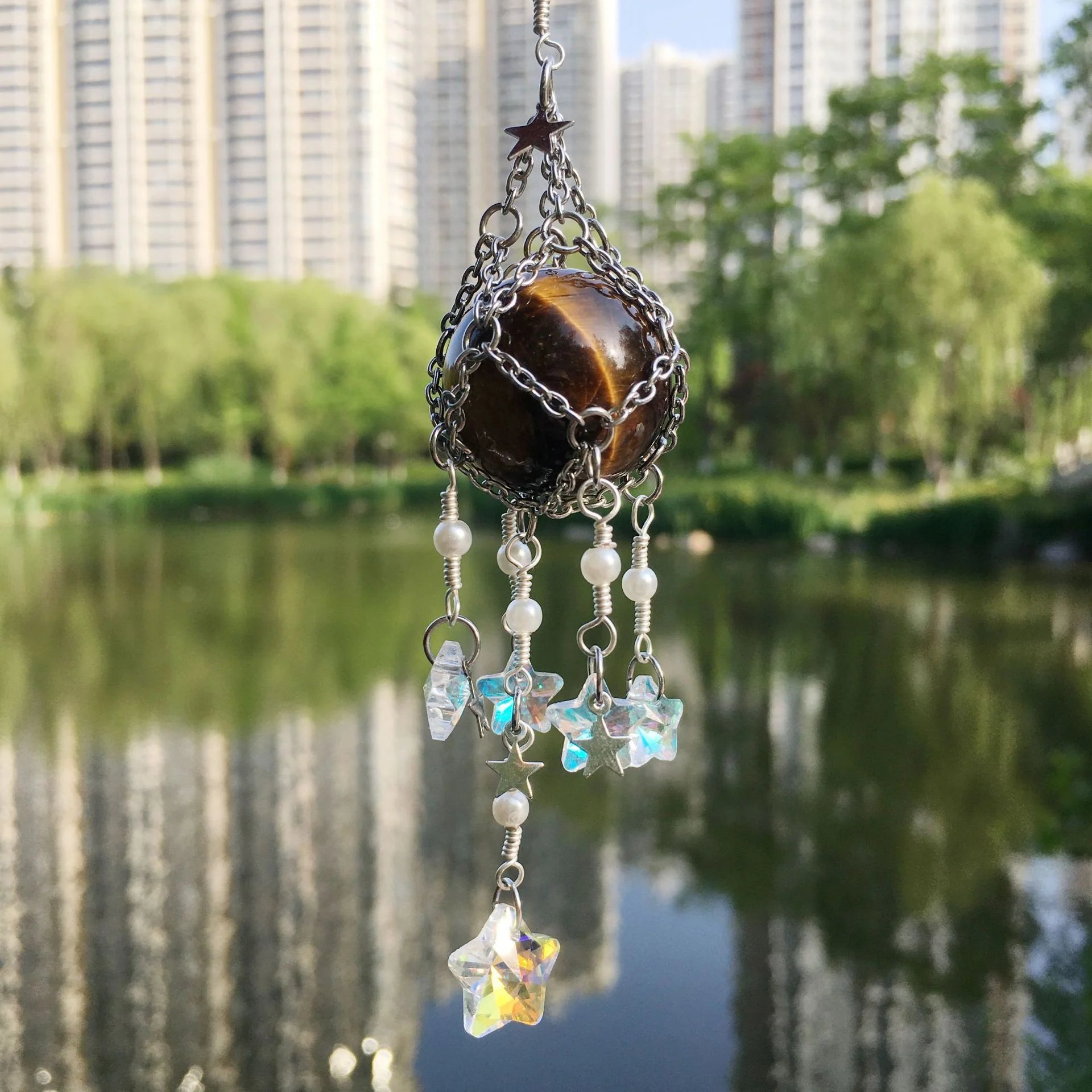 🔮Hand-Woven Natural Crystal Original Stone Hanging Pendant🔮