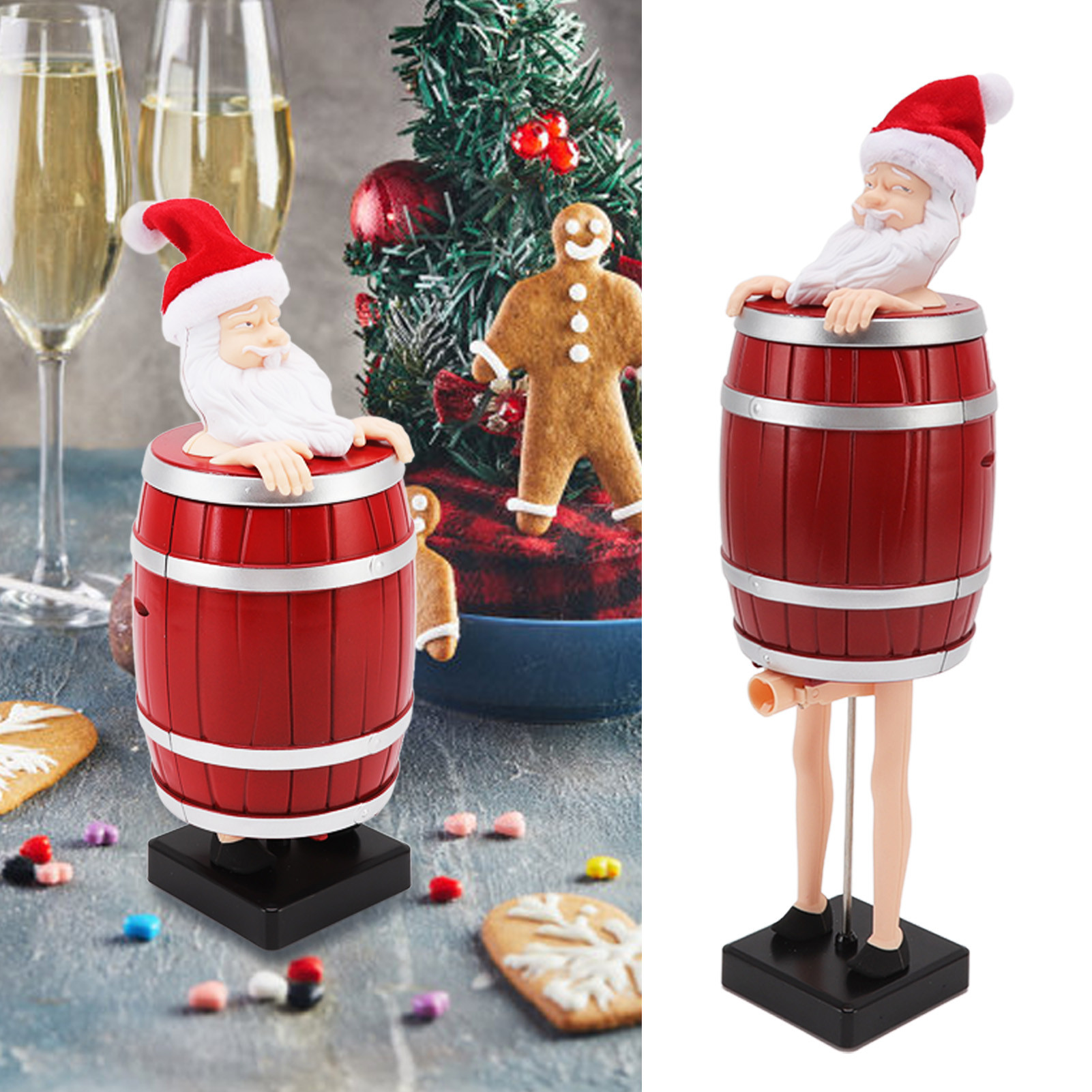 🤣STRANGE UNCLE SANTA WOODEN BARREL CIGARETTE BOX🎅