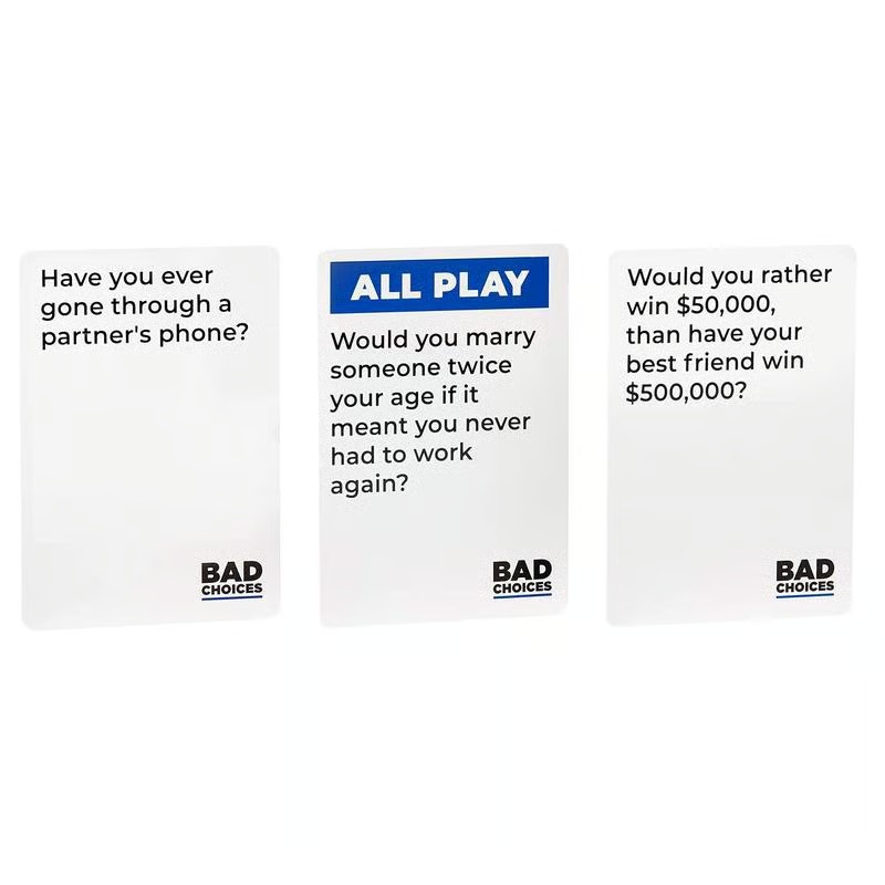 BAD CHOICES Party Game + After Dark Edition Set