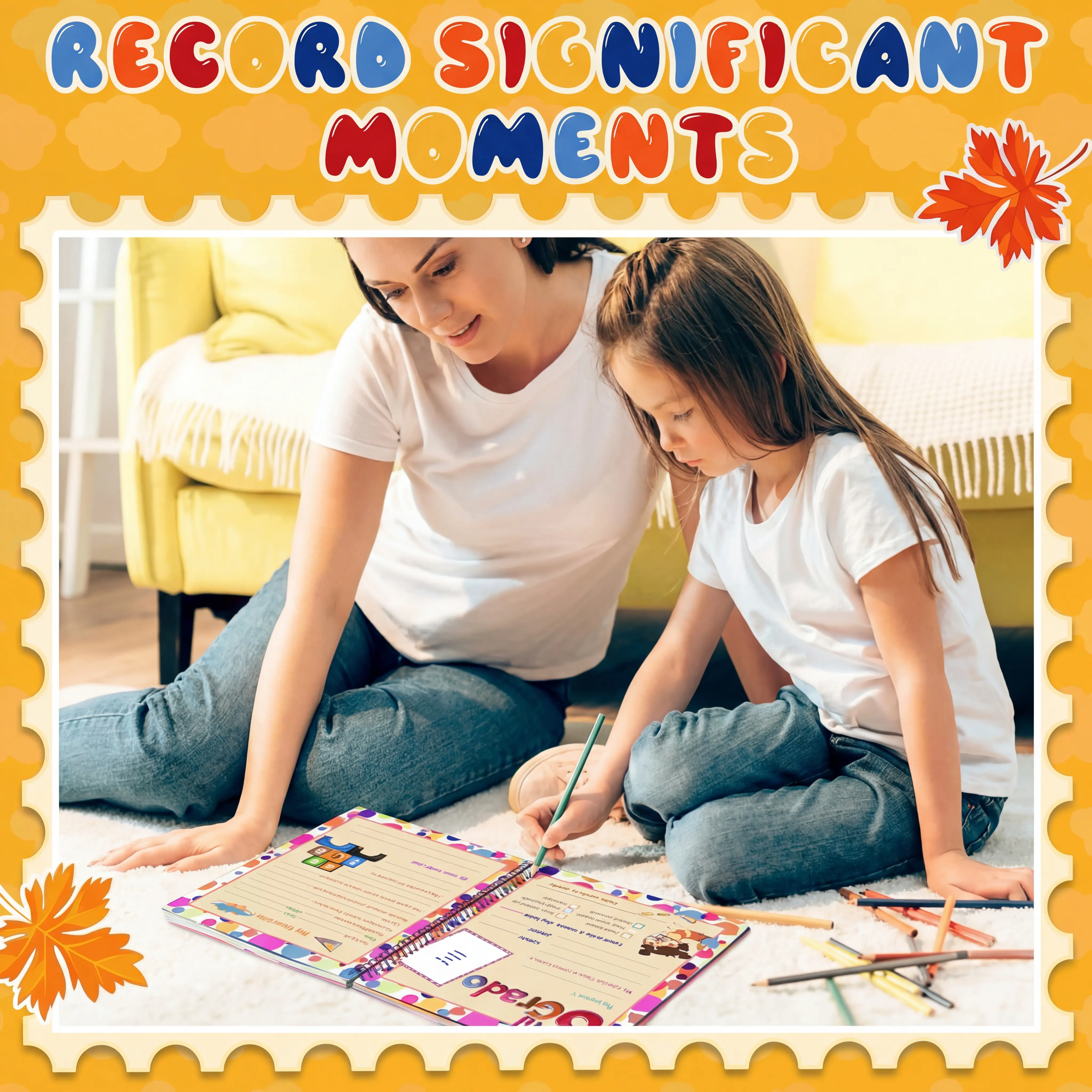 🖍️📄The School Years Memory Book – Keepsake Scrapbook from Preschool to 12th Grade with 14 Storage Pockets