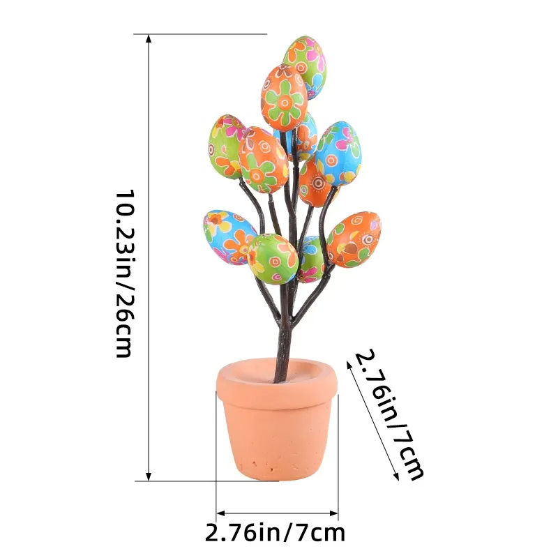Easter Printed Egg Potted Plant
