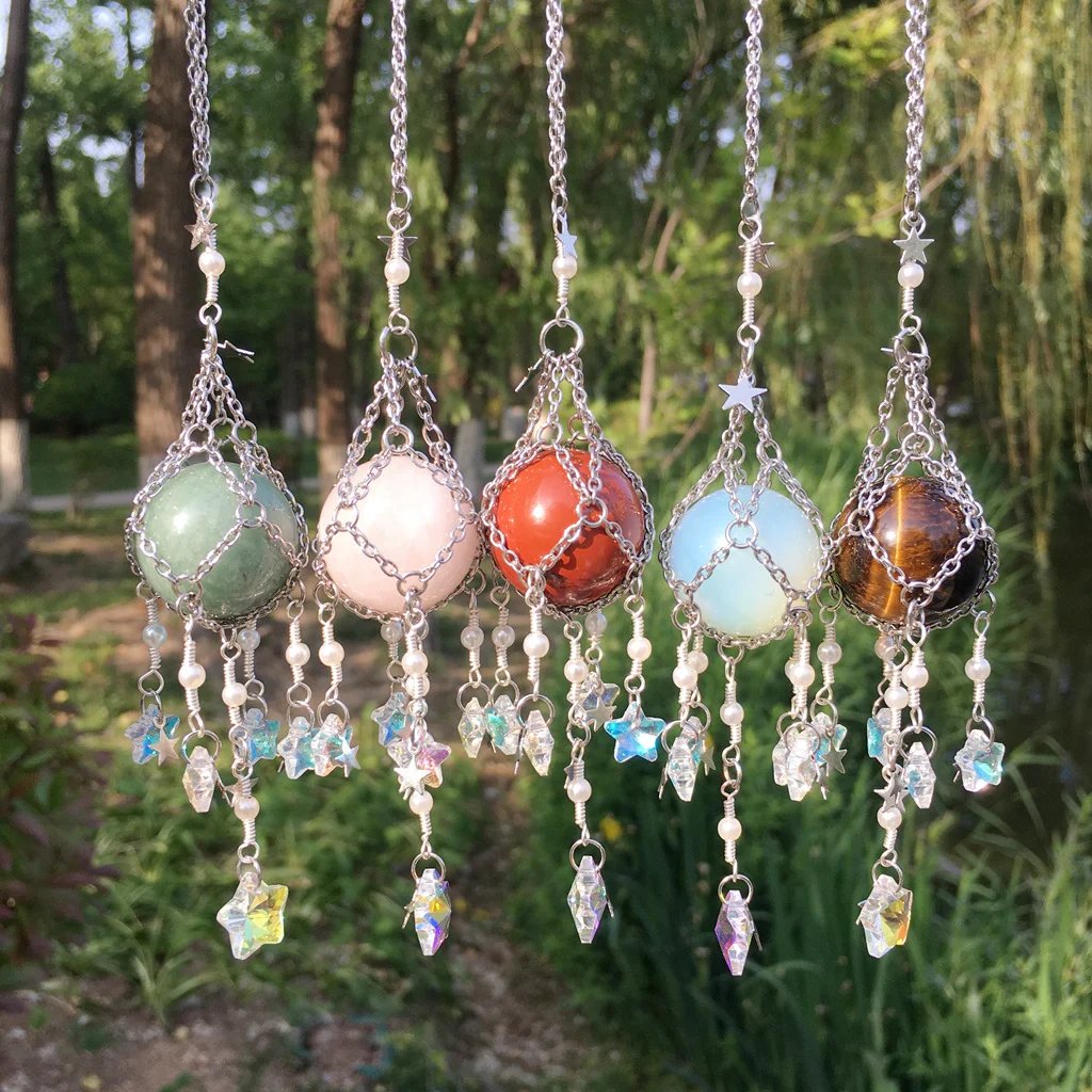 🔮Hand-Woven Natural Crystal Original Stone Hanging Pendant🔮